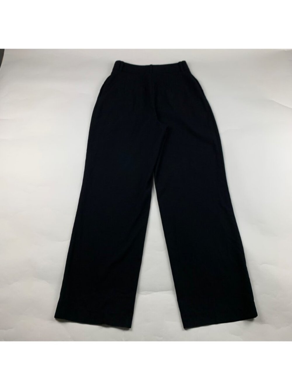 Zara Black High Rise Pleated Front Relaxed Leg Trouser Pant S - Picture 6 of 7